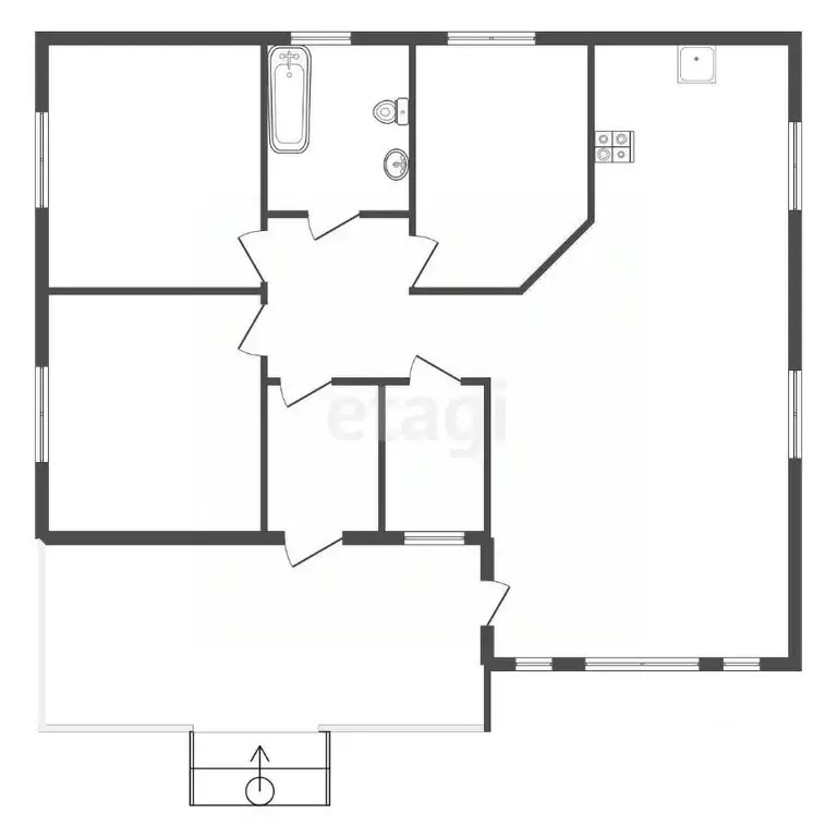 Дом в Калужская область, Боровский район, Совьяки с/пос, Солнечная ... - Фото 2