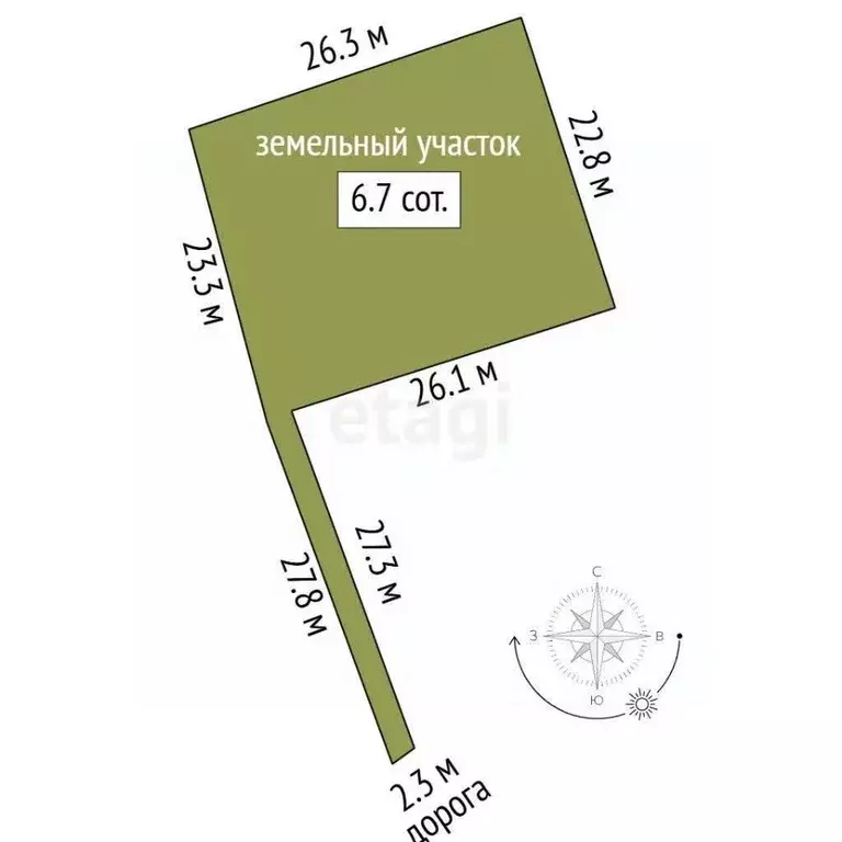 Участок в Крым, Симферопольский район, Трудовское с/пос, с. ... - Фото 2