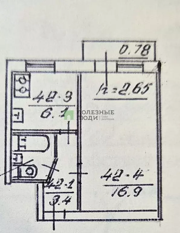 1-к кв. Севастополь просп. Генерала Острякова, 42 (29.6 м) - Фото 1