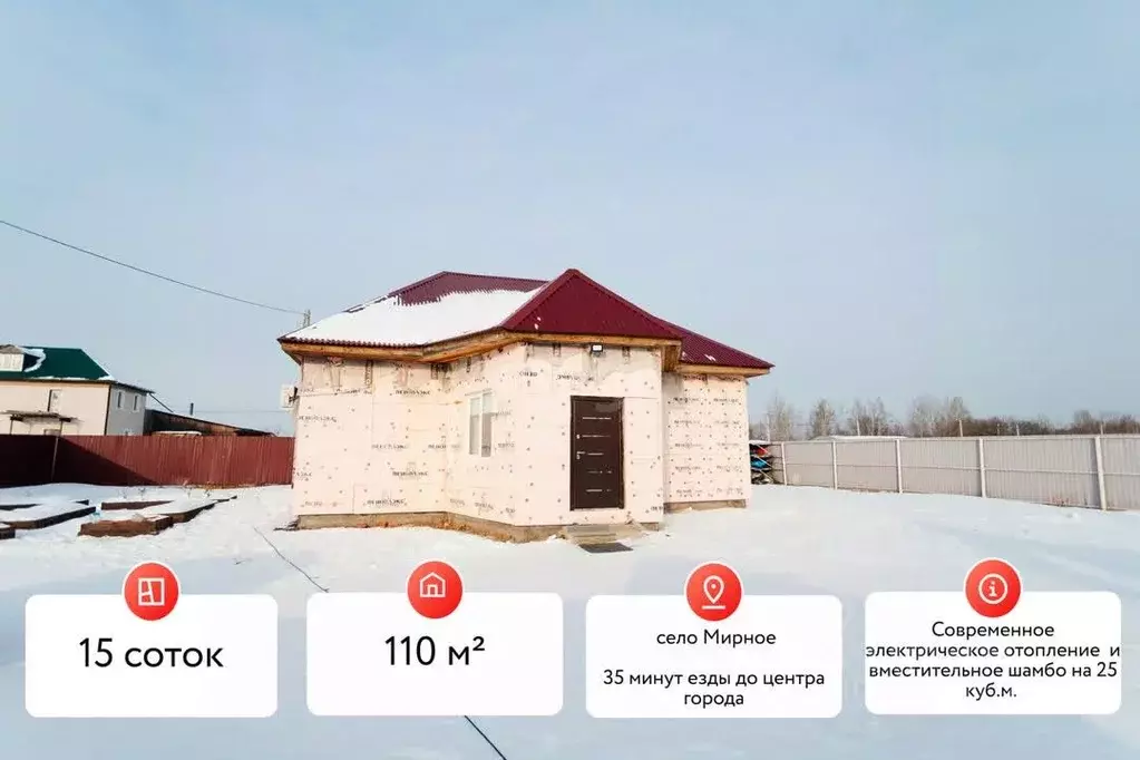 Дом в Хабаровский край, Хабаровский район, с. Мирное, Водолей ДНТ ул. ... - Фото 1