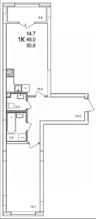 1-к кв. Нижегородская область, Нижний Новгород д. Анкудиновка, КМ ... - Фото 0