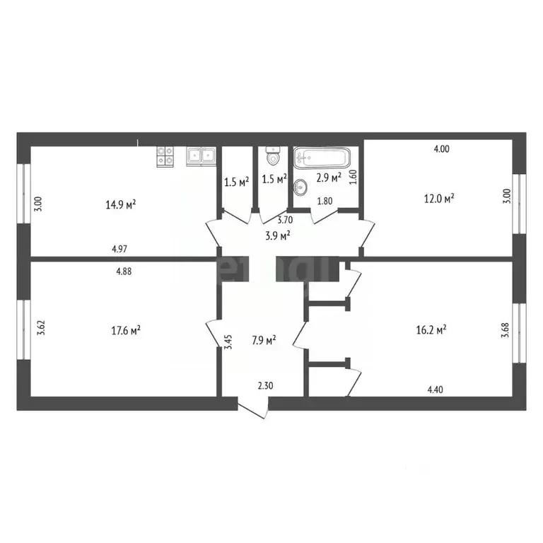 3-к кв. Самарская область, Самара Краснодонская ул., 5 (80.9 м) - Фото 2