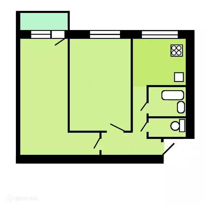 Продаётся 2-к квартира, 43 м - Фото 1