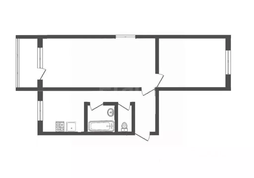 2-к кв. Тульская область, Киреевск ул. Комарова, 9 (40.9 м) - Фото 0