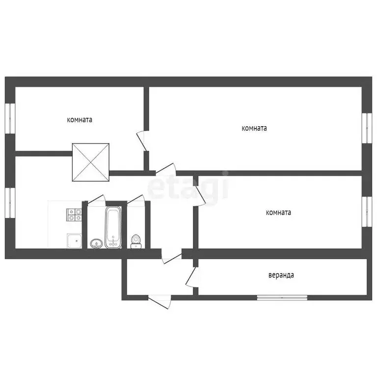 Дом в село Черемыш, Красногорская улица (60.3 м) - Фото 2