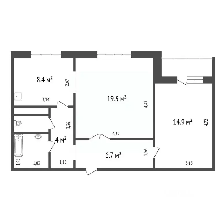 2-к кв. Красноярский край, Красноярск Ястынская ул., 19А (58.6 м) - Фото 2