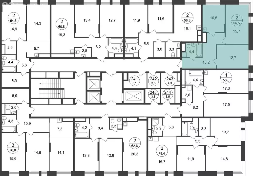 2-комнатная квартира: Московский, улица Никитина, 3к3 (55.2 м) - Фото 2