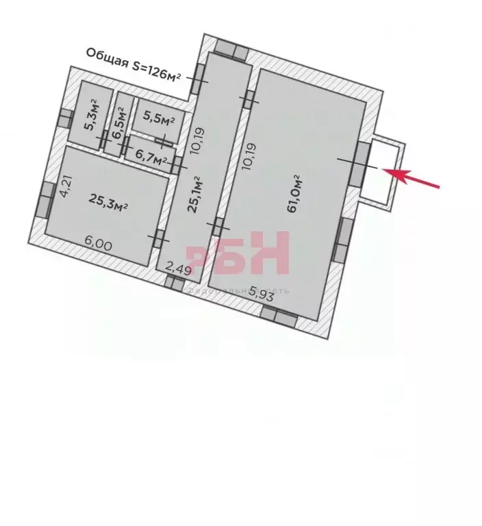 Офис в Тюменская область, Тюмень ул. Республики, 211 (126 м) - Фото 2