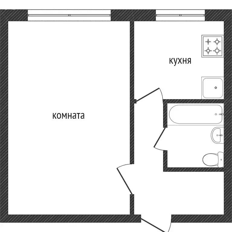 1-комнатная квартира: Златоуст, улица 40-летия Победы, 15 (28.4 м) - Фото 0