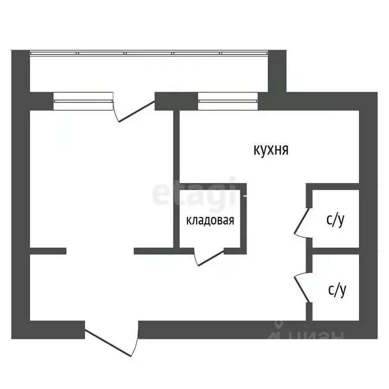 1-к кв. Челябинская область, Чебаркуль ул. Елагина, 509 (40.7 м) - Фото 2