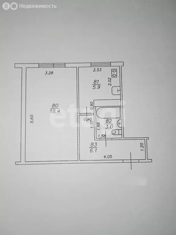 1-комнатная квартира: Казань, улица Братьев Касимовых, 10 (33.4 м) - Фото 1