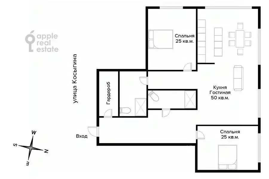 3-к кв. Москва ул. Косыгина, 8 (118.0 м) - Фото 1