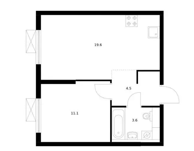 1-комнатная квартира: Москва, Лобненская улица, 13к4 (38.7 м) - Фото 1