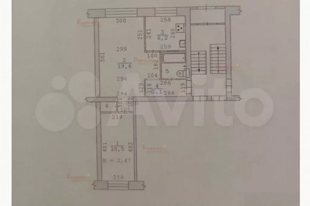 2-к. квартира, 43 м, 1/5 эт. - Фото 0