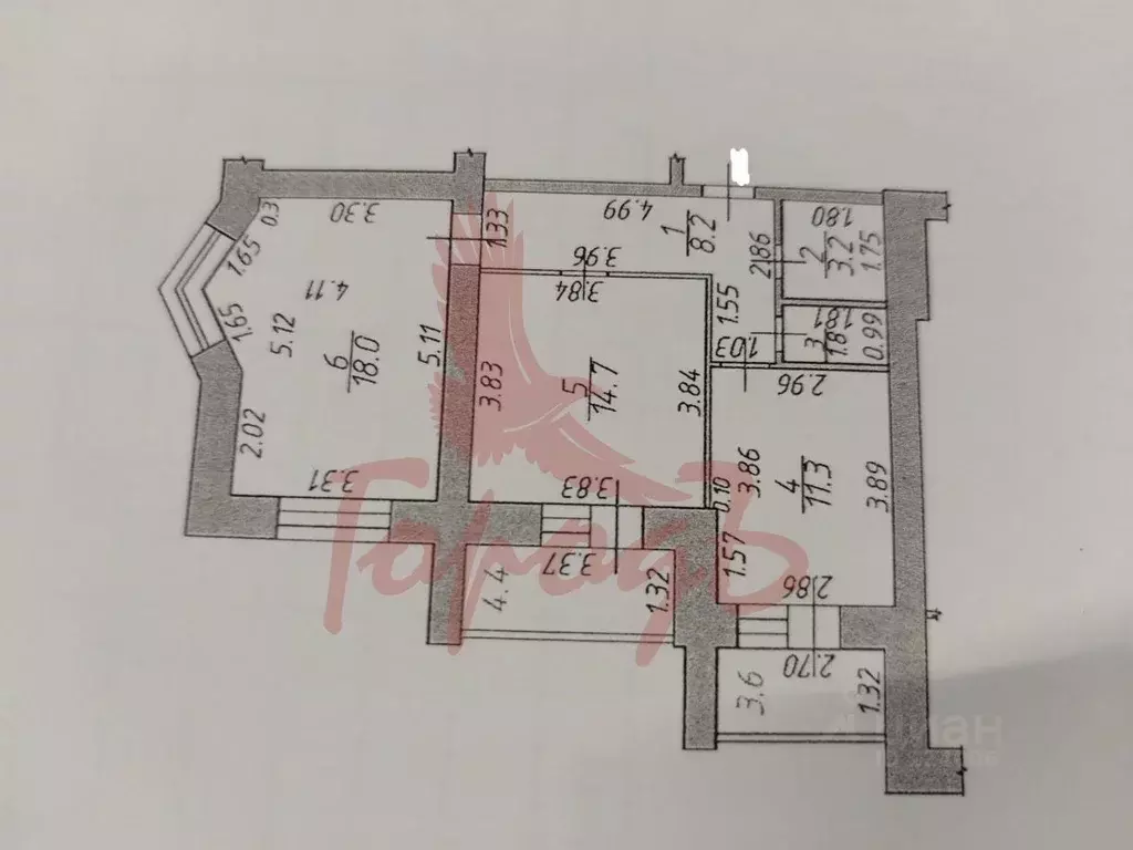 2-к кв. Орловская область, Орел Артельный пер., 28 (57.2 м) - Фото 1