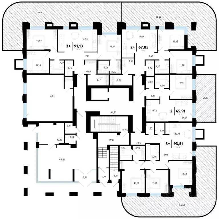2-к кв. Тюменская область, Тюмень Лесобаза мкр, Кедровый Берег жилой ... - Фото 2