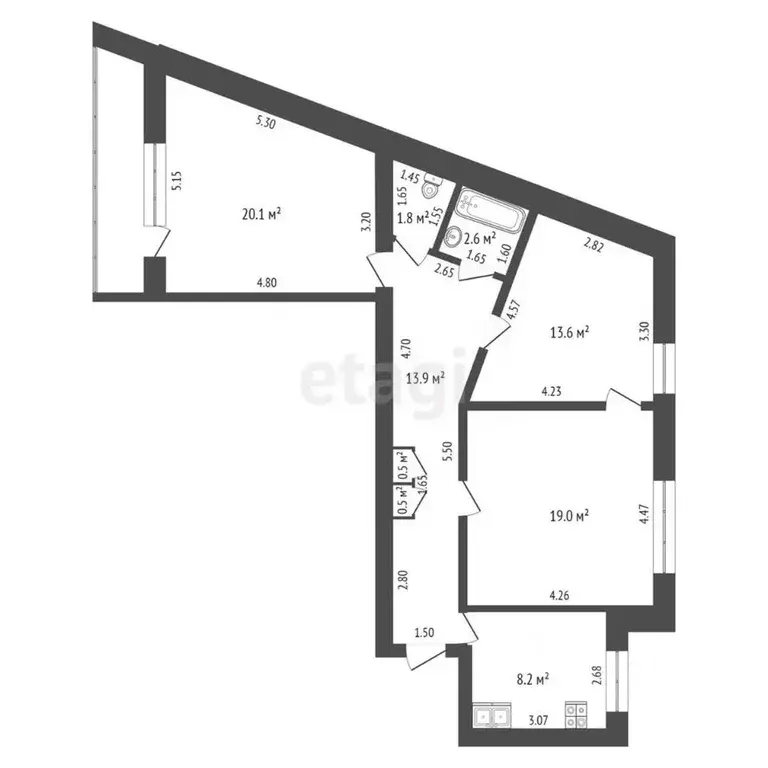 3-к кв. Мордовия, Рузаевка бул. Горшкова, 14 (80.2 м) - Фото 1