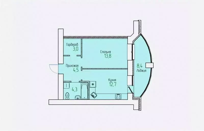 1-к кв. Кировская область, Киров Завода ОЦМ мкр,  (42.9 м) - Фото 0