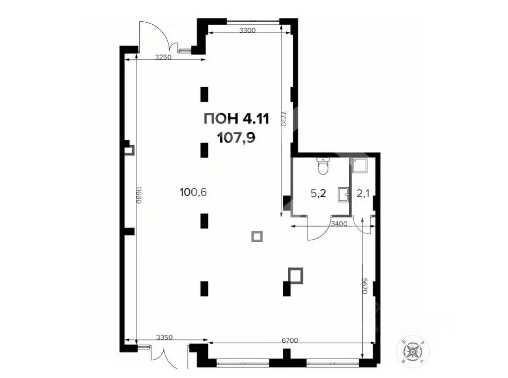 Торговая площадь в Москва Ленинградское ш., 228к7 (108 м) - Фото 2