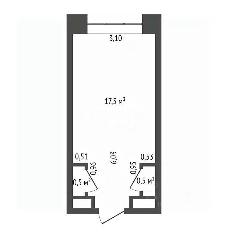 Студия Башкортостан, Уфа ул. Победы, 45 (19.0 м) - Фото 2