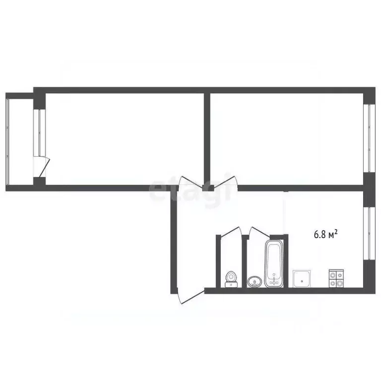2-к кв. Мордовия, Лямбирский район, Большеелховское с/пос, с. Большая ... - Фото 2