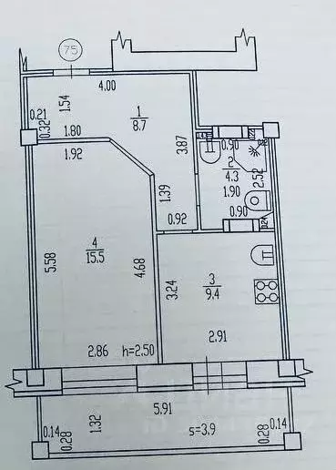 1-к кв. Брянская область, Брянск ул. Романа Брянского, 2 (39.0 м) - Фото 0