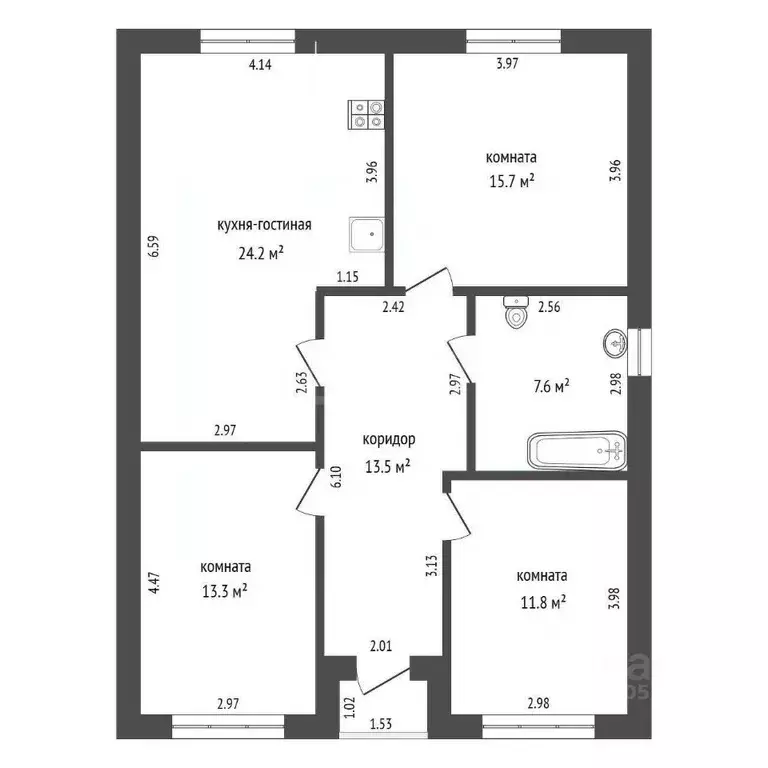 Дом в Ростовская область, Батайск Ставропольская ул. (95 м) - Фото 2