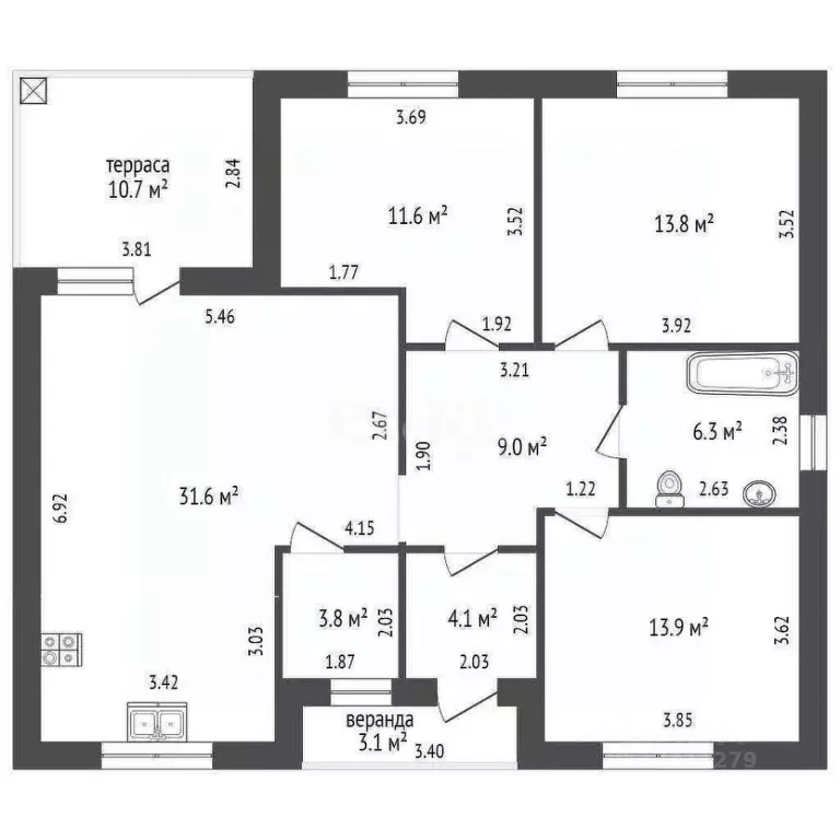 Дом в Белгородская область, Белгородский район, Новосадовское с/пос, ... - Фото 1