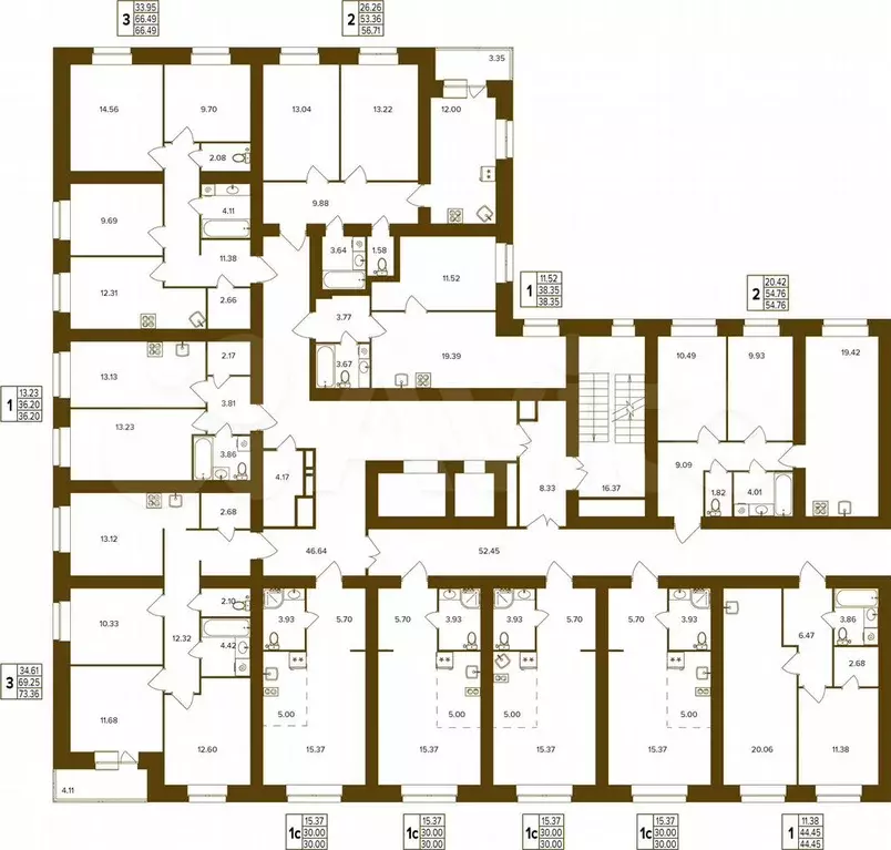 1-к. квартира, 30 м, 8/16 эт. - Фото 1