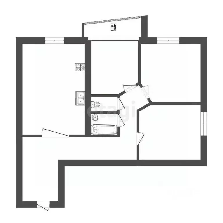 3-к кв. Мордовия, Саранск ул. Кочкуровская, 3 (76.0 м) - Фото 1