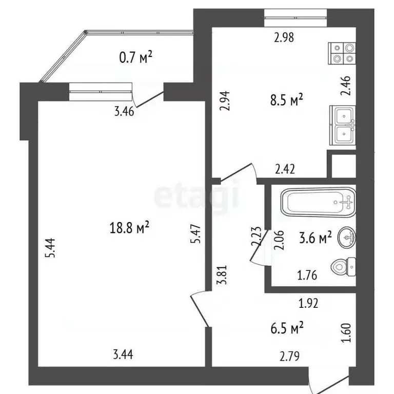 1-к кв. Мордовия, Саранск Мордовская ул., 35к201А (37.7 м) - Фото 2