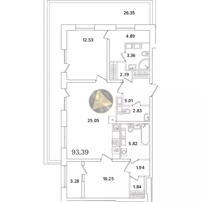 2-комнатная квартира: Санкт-Петербург, проспект Маршала Блюхера, 3к2 ... - Фото 1