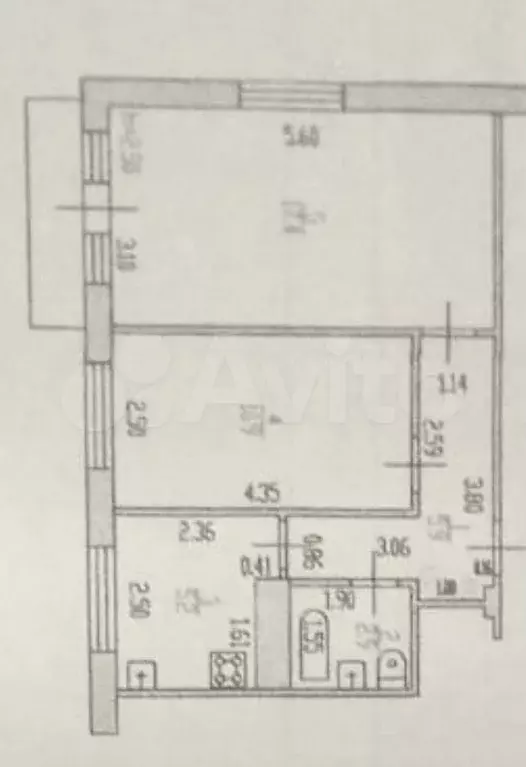 2-к. квартира, 43 м, 5/5 эт. - Фото 0