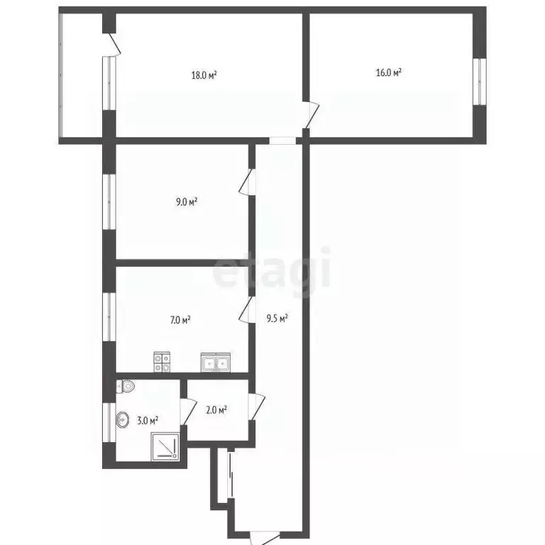 3-к кв. Псковская область, Псковский район, Ершовская волость, д. ... - Фото 2