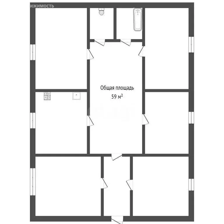 Дом в деревня Макурино, Молодёжная улица (59 м) - Фото 1