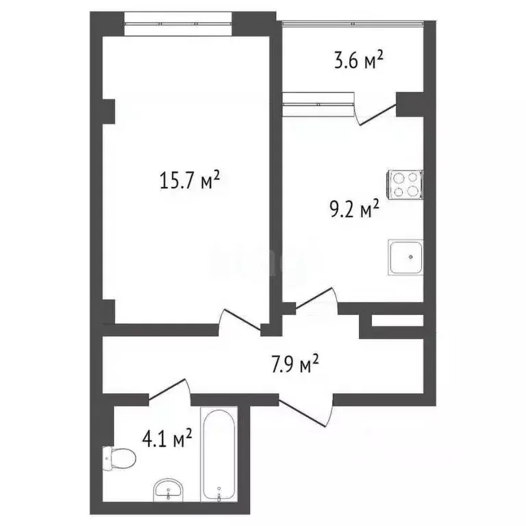 1-к кв. Севастополь ул. Токарева, 18 (37.1 м) - Фото 1