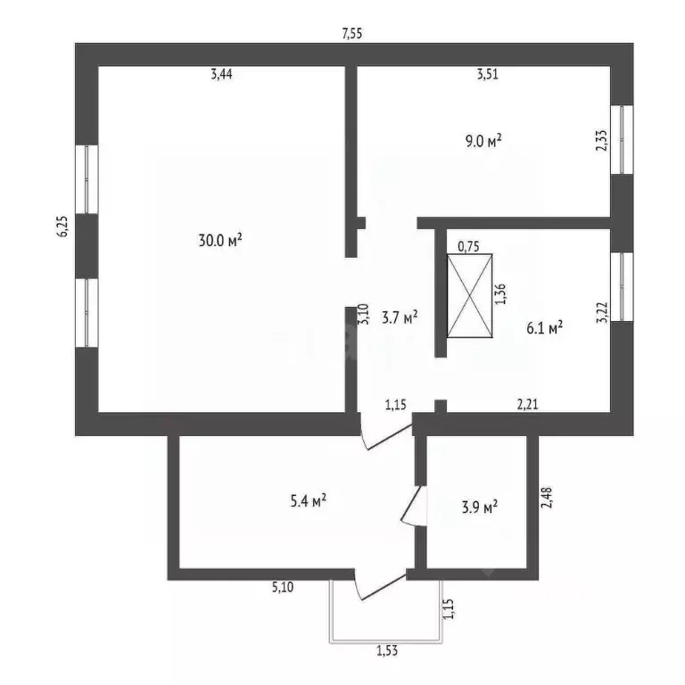 Дом в Амурская область, Ивановский муниципальный округ, с. Среднебелая ... - Фото 1