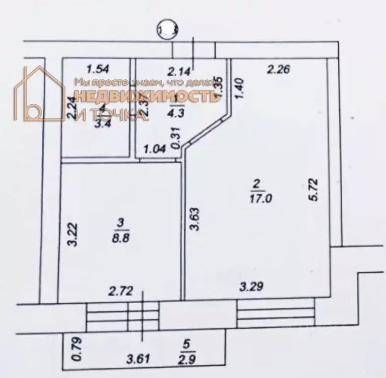 1-к кв. Башкортостан, Нефтекамск ул. Декабристов, 11Б (33.5 м) - Фото 2