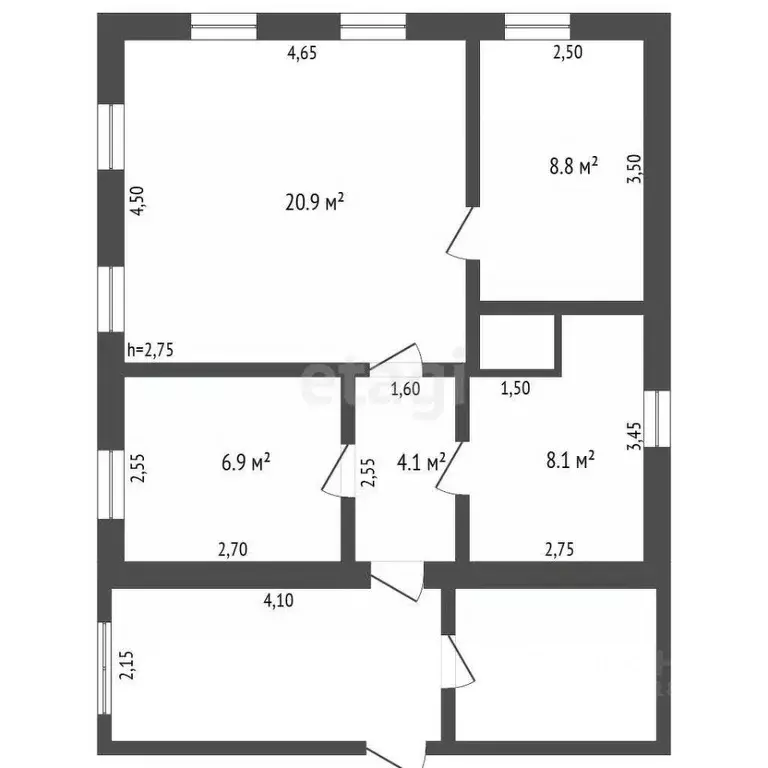 Дом в Кемеровская область, Мыски Деповская ул., 72 (52 м) - Фото 1