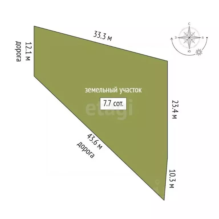 Участок в Ростовская область, Ростов-на-Дону 2-й Фермерский пер. (7.71 ... - Фото 2