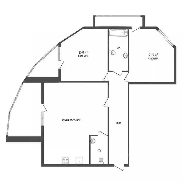 3-к кв. Башкортостан, Уфа ул. Достоевского, 83/1 (100.0 м) - Фото 2