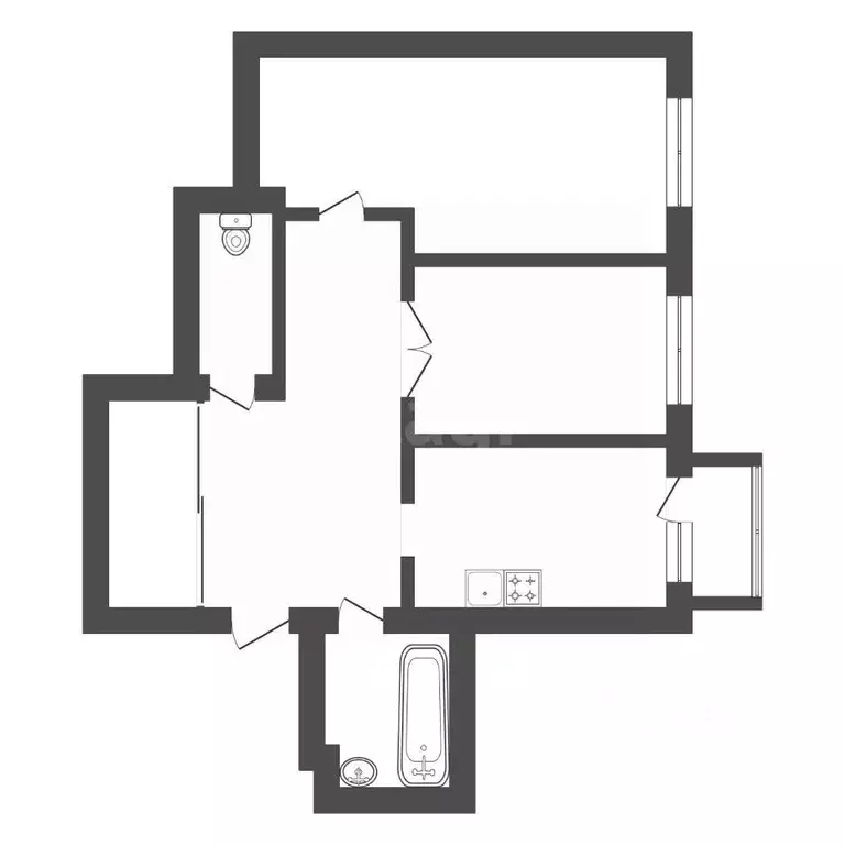 2-к кв. Амурская область, Благовещенск ул. Ленина, 40 (68.0 м) - Фото 1