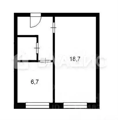 1-к. квартира, 33 м, 6/9 эт. - Фото 0
