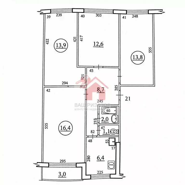 4-комнатная квартира: Самара, Ташкентская улица, 99 (76 м) - Фото 1