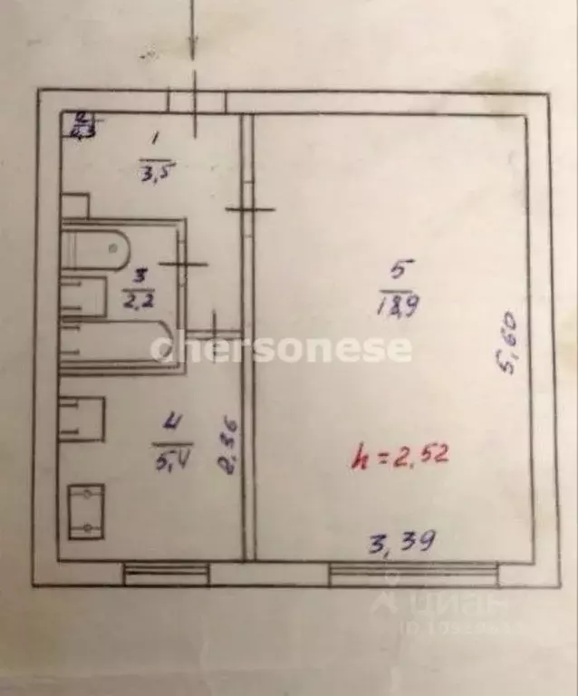 1-к кв. Севастополь ул. Хрусталева, 69 (31.0 м) - Фото 2