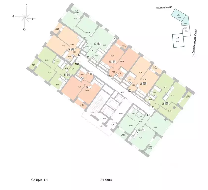 2-к кв. Свердловская область, Екатеринбург ул. Черкасская, 5к1 (49.36 ... - Фото 2