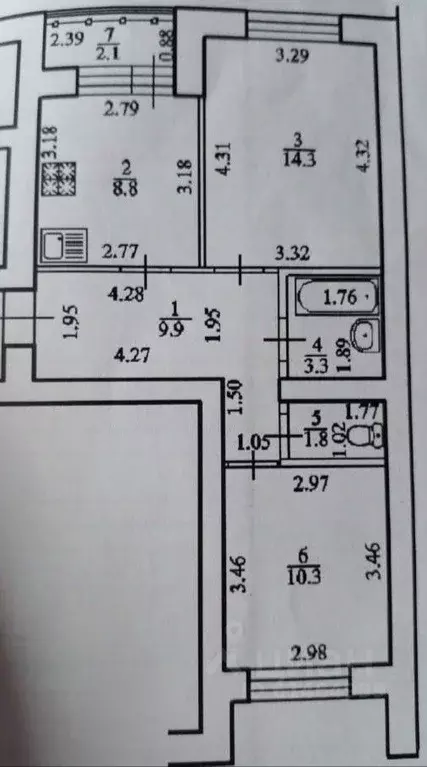 2-к кв. Башкортостан, Уфимский район, с. Миловка просп. Чижова, 6 ... - Фото 2