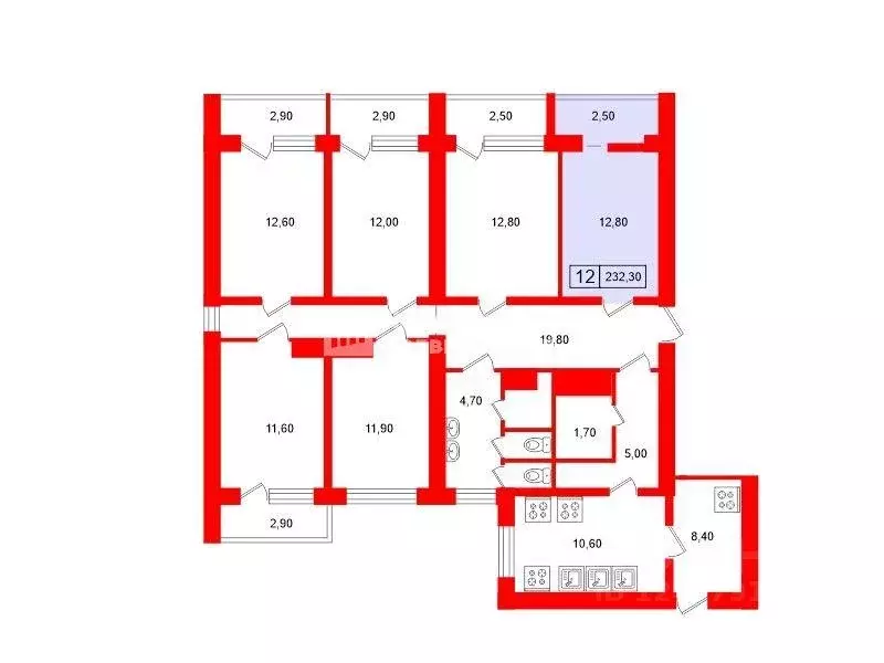 Комната, 12.8 м - Фото 1