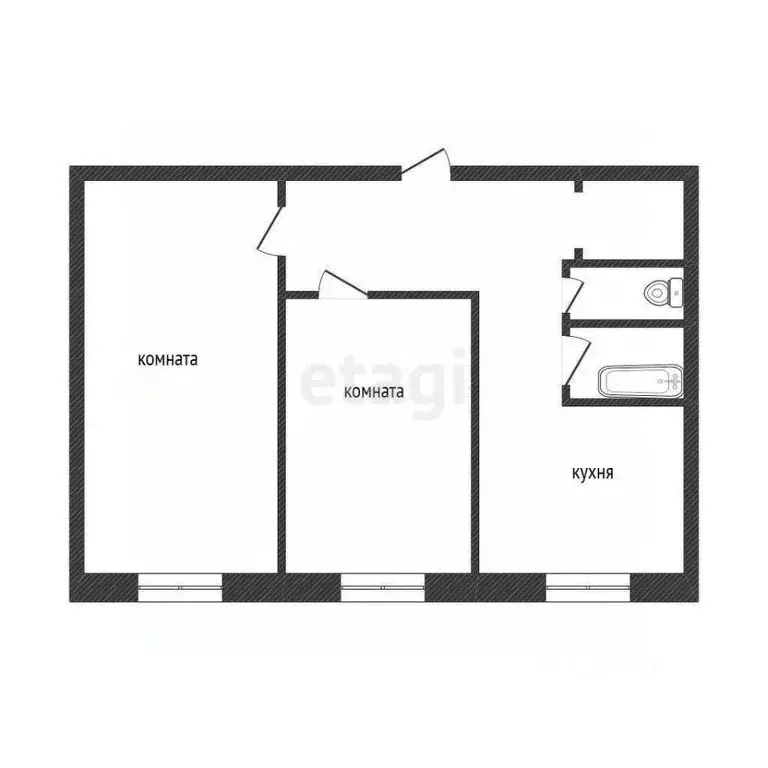 2-к кв. Белгородская область, Белгород ул. 5 Августа, 30 (44.03 м) - Фото 1