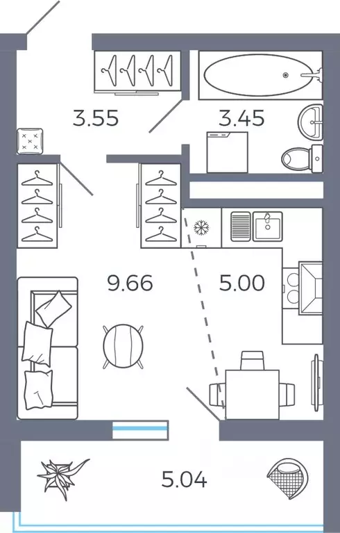 1-к кв. Самарская область, Волжский район, Лопатино с/пос, пос. ... - Фото 1